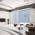 Modern living room interior with round sofa and lcd 3d